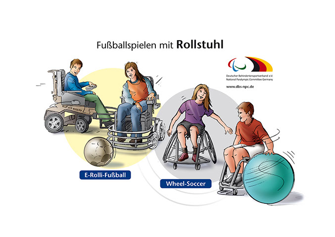 Illustrationen–Layout–Motive des Behinderten Fußballs ©Frank Engel Deutscher Behindertensportverband e.V. National Paralympics Commitee Germany