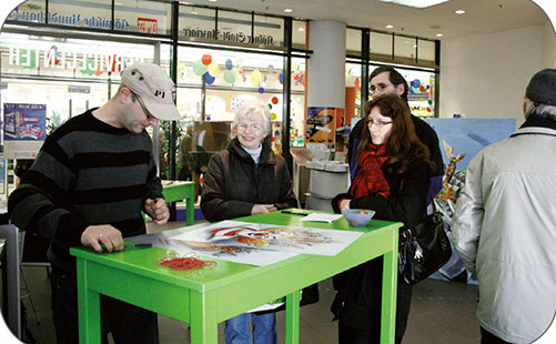 Signierstunde von Frank Engel in der Geschäftsstelle des Kölner Stadt-Anzeigers. 