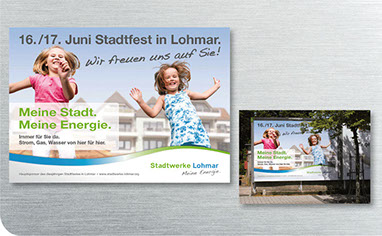 Stadtwerke Lohmar Plakatkampagne von Frank Engel
