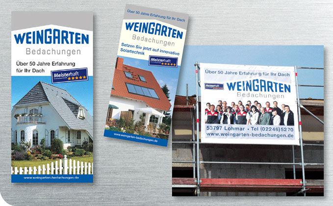 Flyer und Banner © Frank Engel Weingarten Bedachungen GmbH